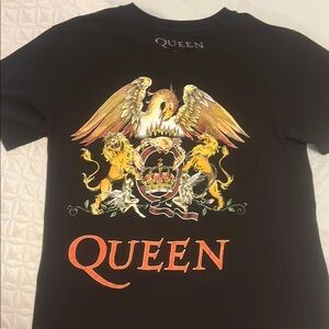 Target Black Short Sleeve Tee with Eagle Graphic and Queen Print